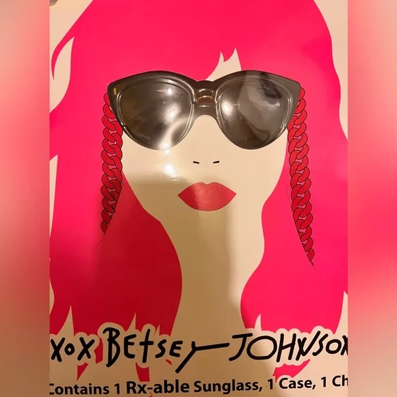 Betsey Johnson Fashionista Cat-Eye Sunglasses In Red With Betsey Case BETSEY JOHNSON Red Cat Eye Sunglasses Bling-accented Rims  main image 3
